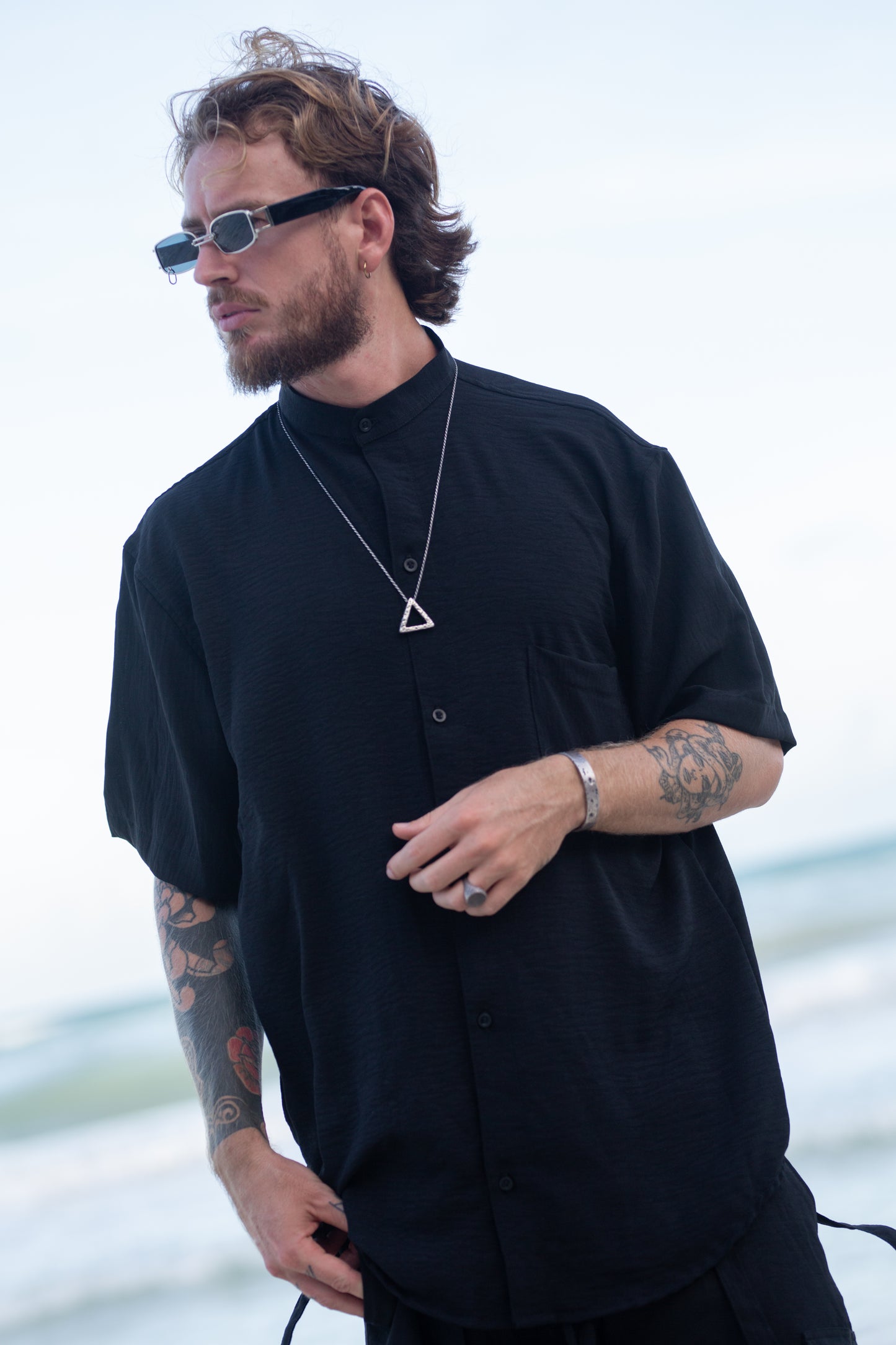 Camisa cuello mao