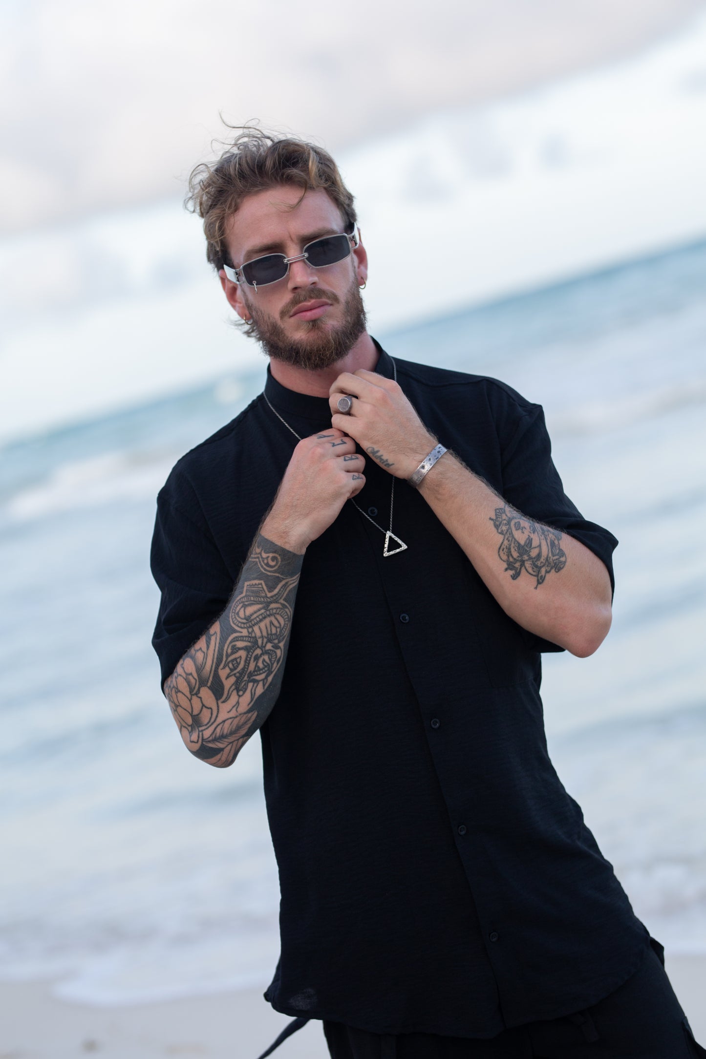 Camisa cuello mao